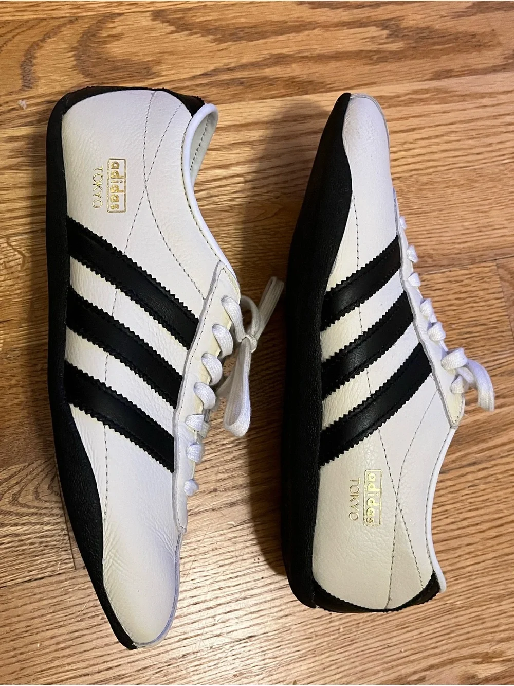 adidas Tokyo Off-White and Black  Sneakers Women’s Size 7 - Picture 2 of 8